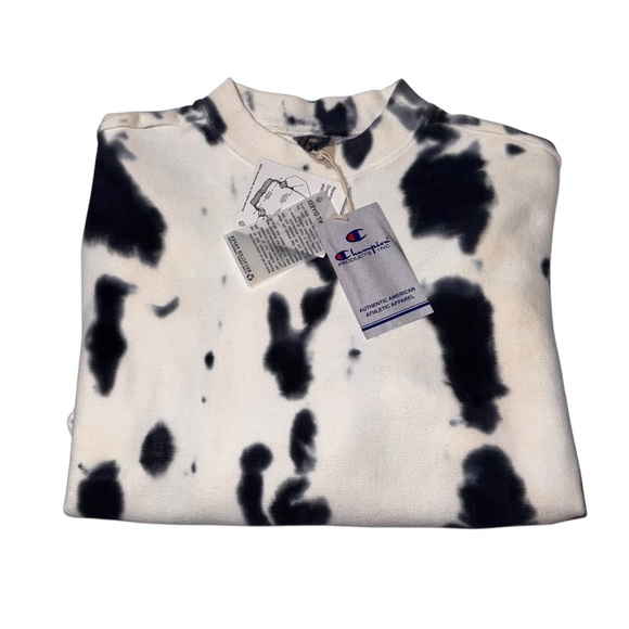 Champion (NWT) Women’s Tie-Dye  Crewneck Reverse Weave Sweatshirt,  X-Small - Picture 11 of 15